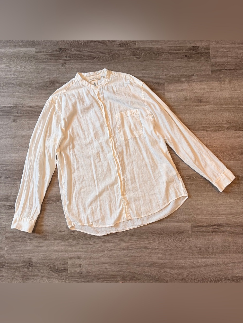 L.O.G.G. white long sleeve button down shirt